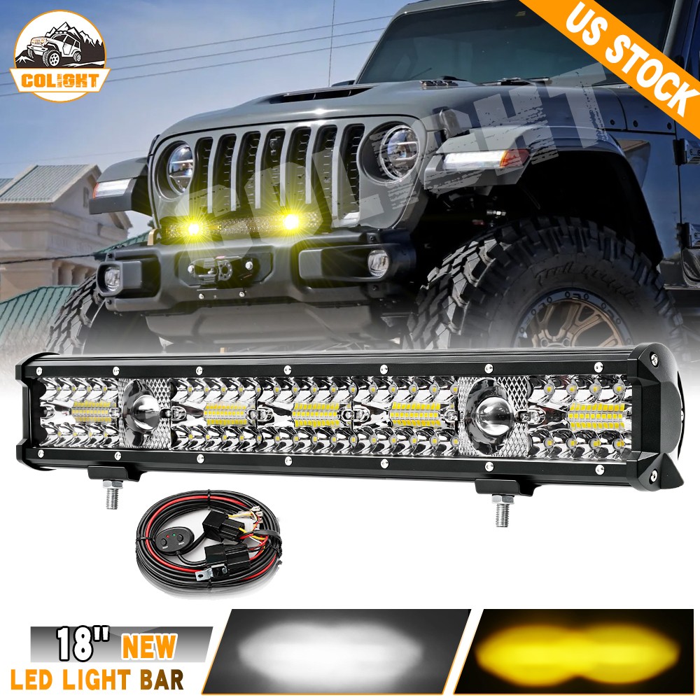 18Inch LED Light Bar Spot Flood Work Laser Driving OffRoad ATV 4WD Truck UTV 20\
