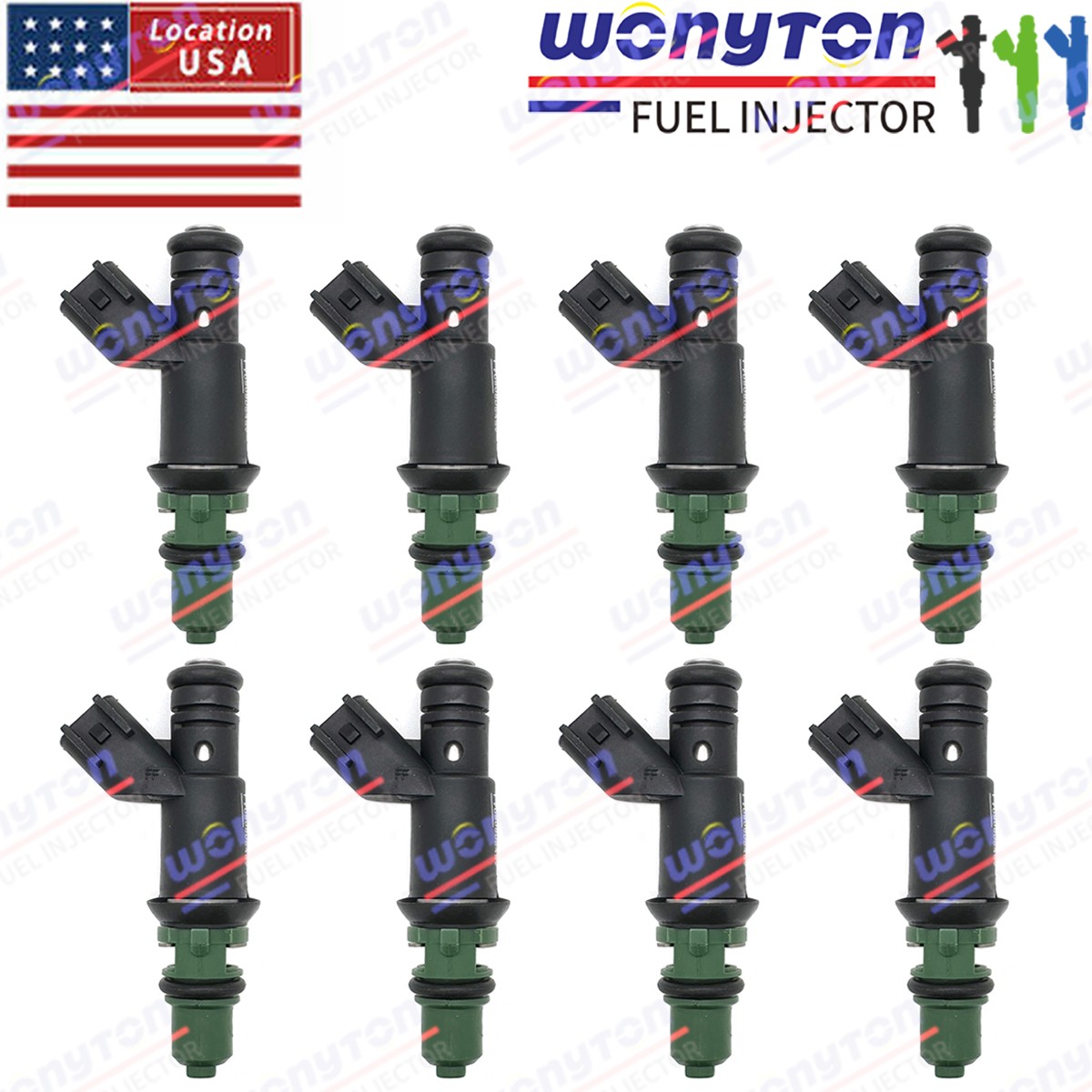Genuine Siemens OEM Set Of 8 Fuel Injectors For 2000-2002 Lincoln LS 3.9L V8
