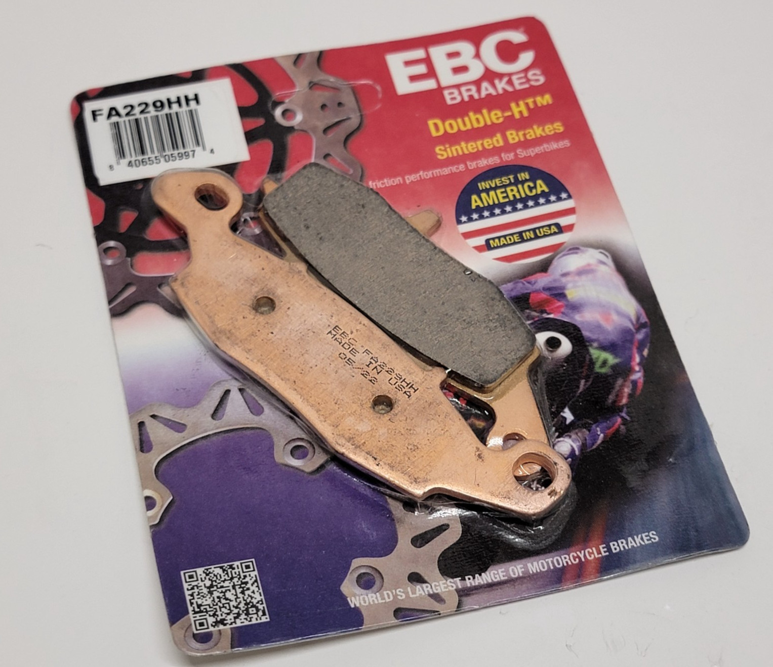 EBC FA229HH - Double-H Sintered Brake Pads for Kawasaki/Suzuki Motorcycles EBC FA229HH - Double-H Sintered Brake Pads for Kawasaki/Suzuki Motorcycles