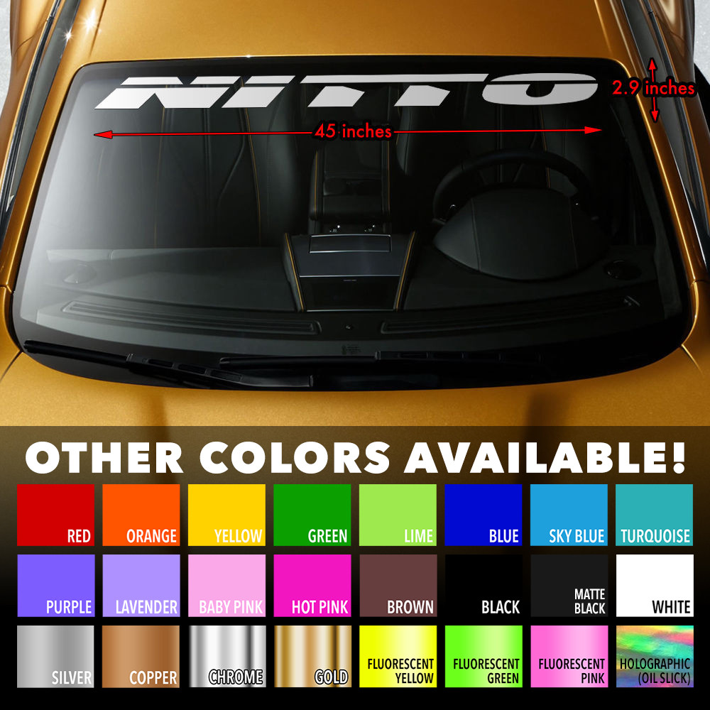 Premium Windshield Banner Vinyl Decal Sticker 45x2.9\