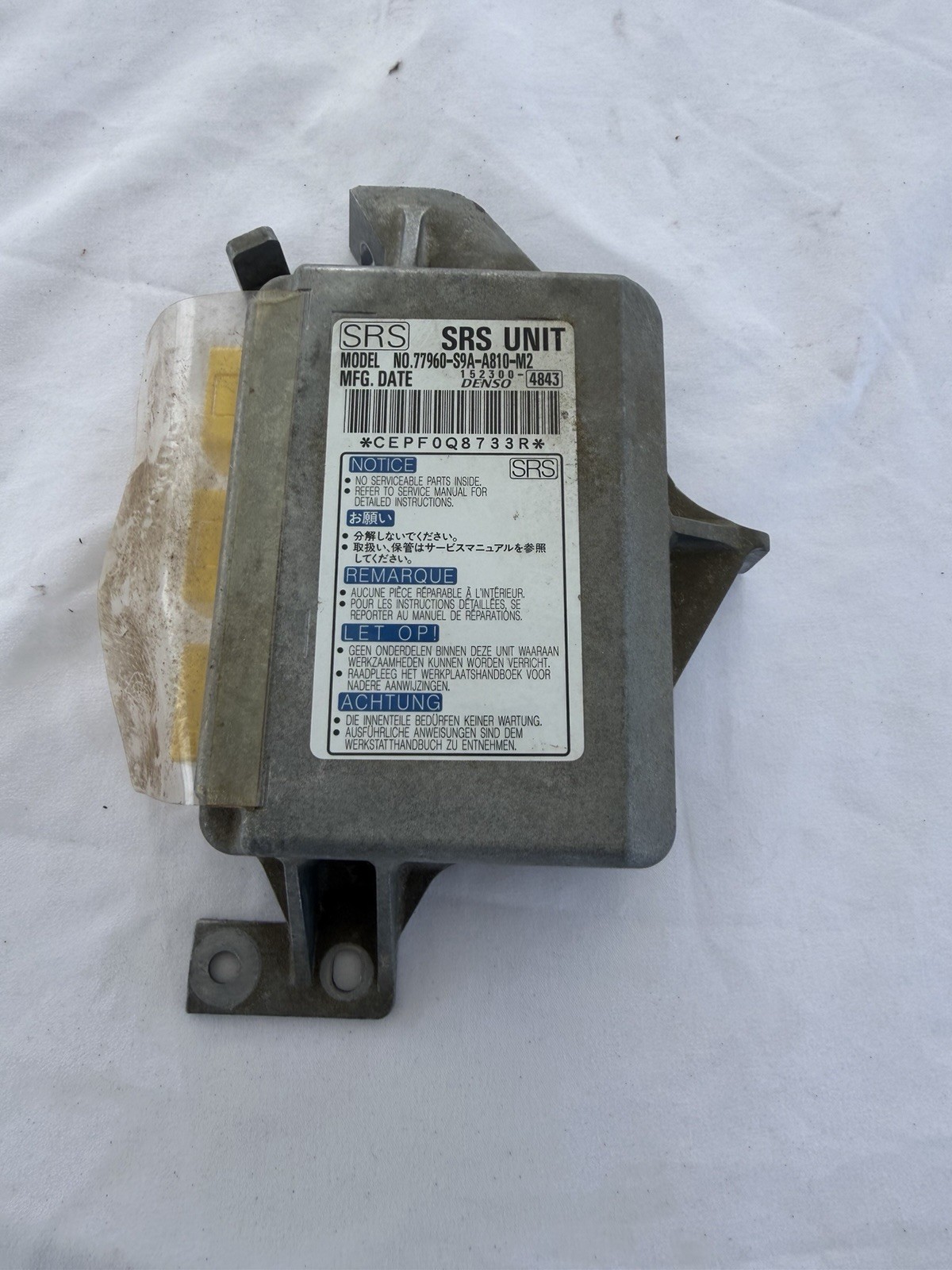 2002-2004 Honda CRV SRS Control Module OEM 2002-2004 Honda CRV SRS Control Module OEM