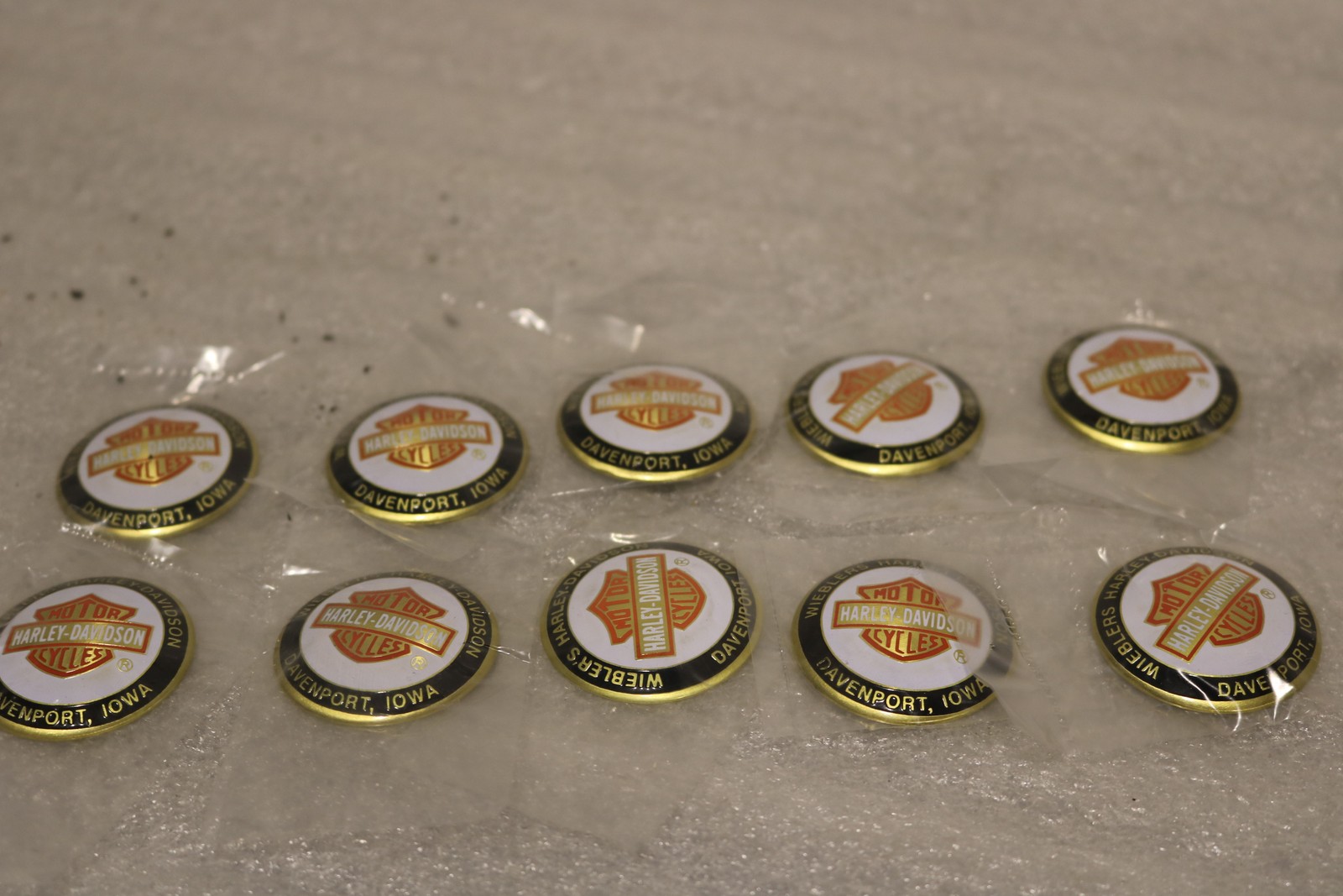 NOS NEW HARLEY OIL DIPSTICK DOMED DIP DOT WIEBLER\'S DAVENPORT IA LOT OF 10