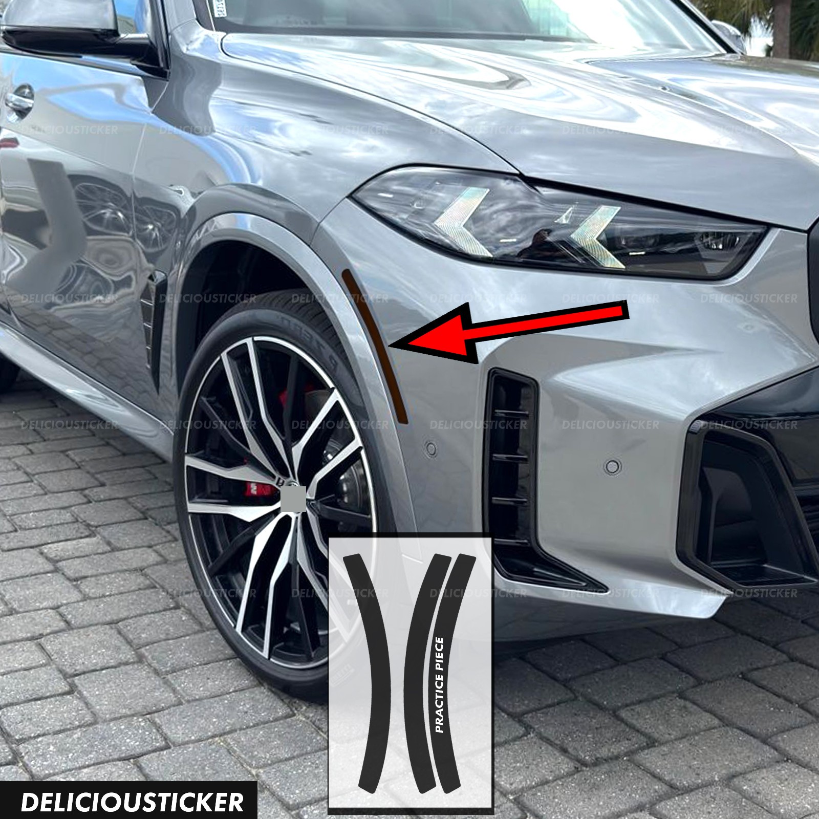 Fits 2024-2026 Bmw X5 SMOKE Front Side Marker Decal PreCut Tint Overlay Vinyl