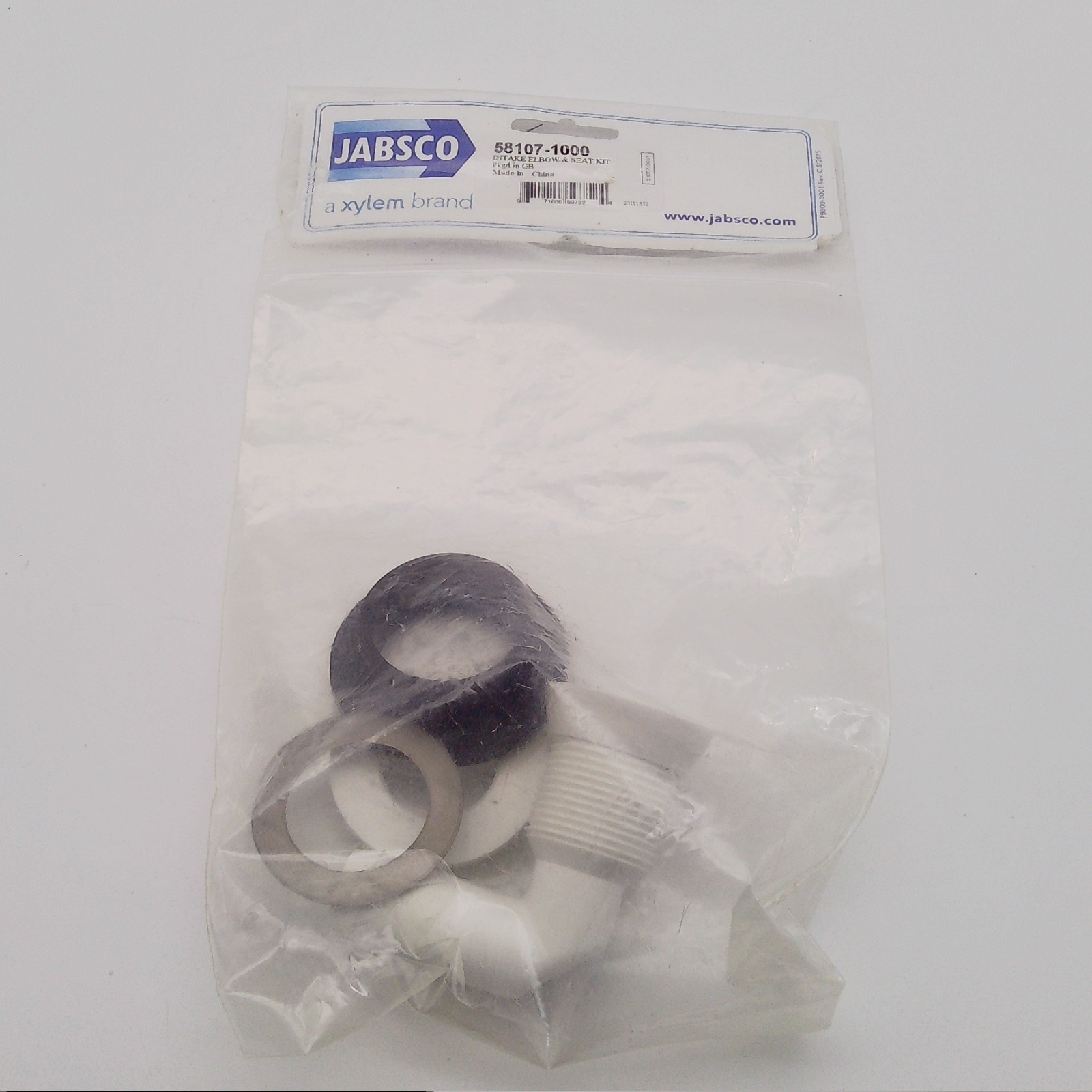 Jabsco 58107-1000 Intake Elbow & Seal Kit for Deluxe Flush Marine Toilets 37010 Jabsco 58107-1000 Intake Elbow & Seal Kit for Deluxe Flush Marine Toilets 37010