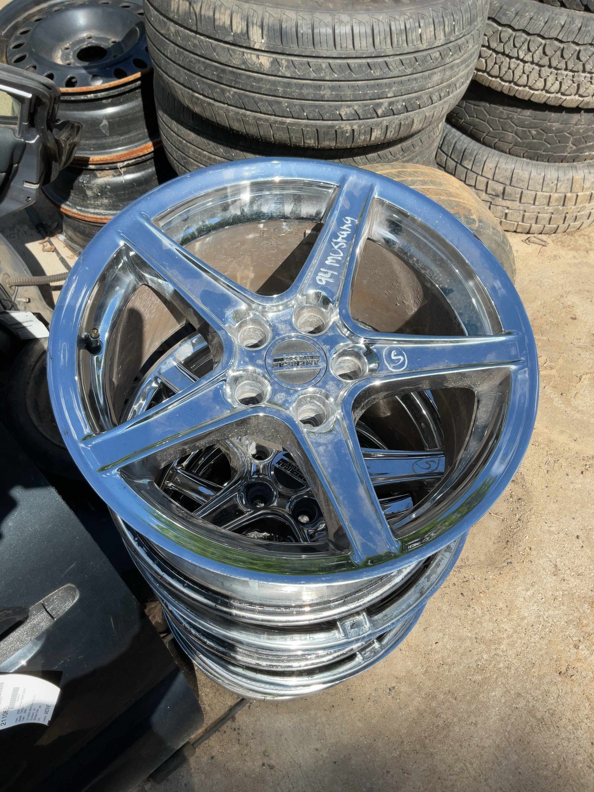 SET-4 AFTERMARKET SALEEN STYLE WHEELS 99 FORD MUSTANG GT PICKUP ONLY NO SHIP 17\