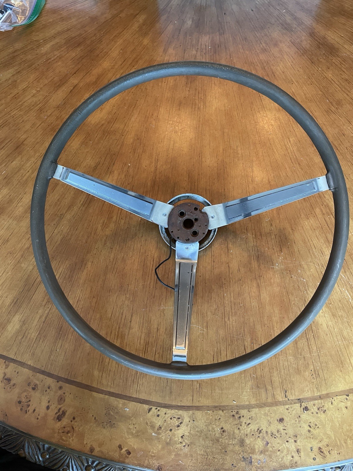 1964-67 Mopar Woodgrain Steering Wheel 2530250 ORIGINAL Dodge Plymouth