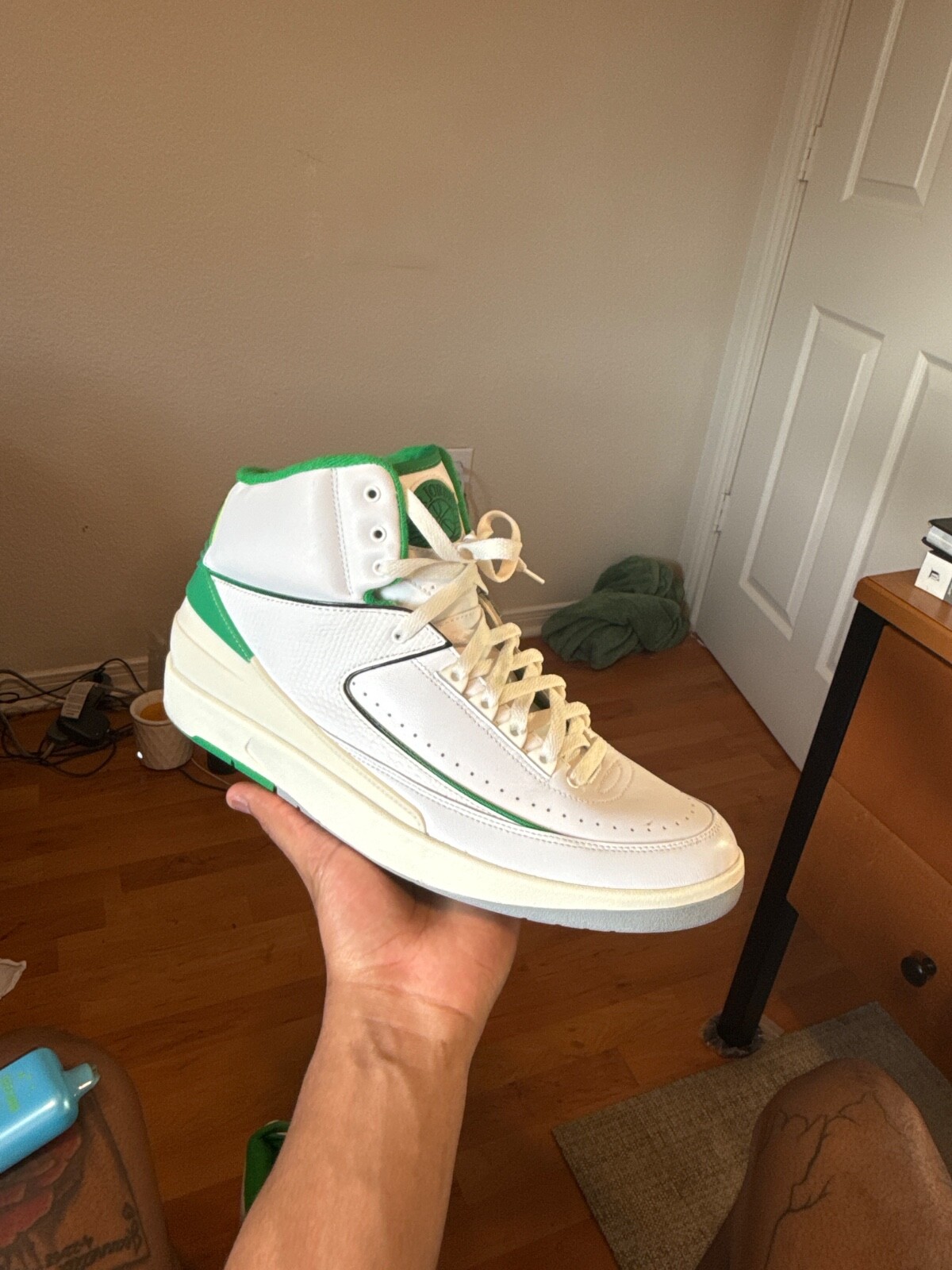 2023 Air Jordan 2 Retro \'Lucky Green\' size 12.5