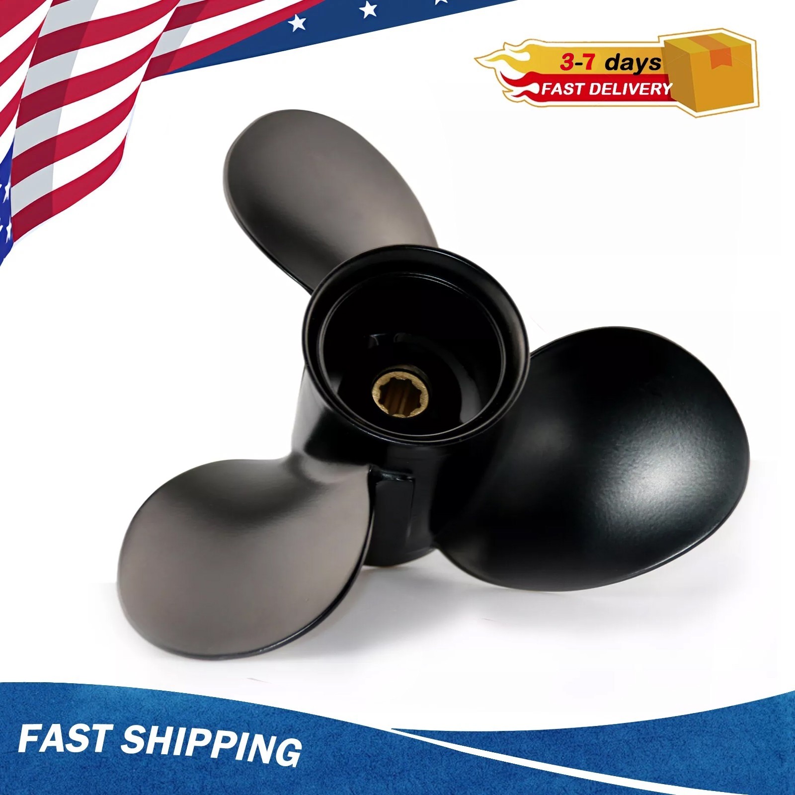 9x8 BOAT PROPELLER For Mercury Engine 6-15HP 8 Tooth Aluminum 9x8 BOAT PROPELLER For Mercury Engine 6-15HP 8 Tooth Aluminum
