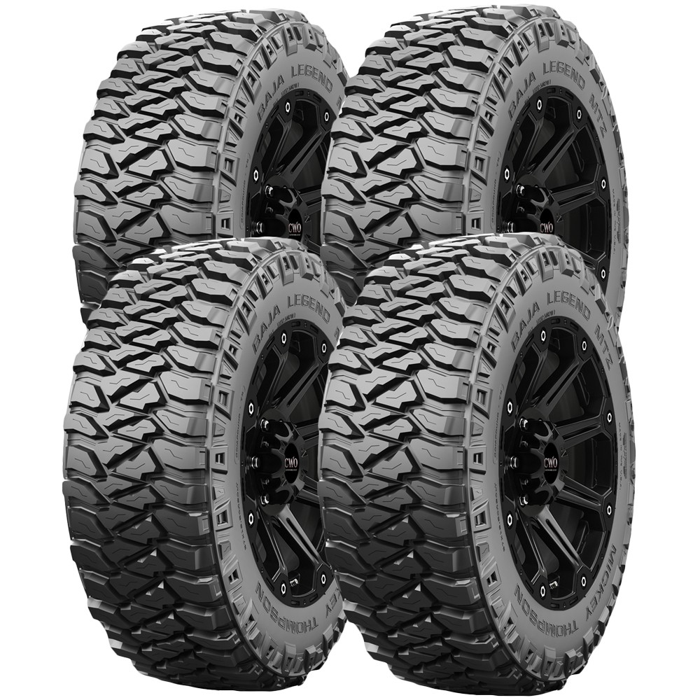 (QTY 4) 35x12.50R20LT Mickey Thompson Baja Legend MTZ 125Q LRF Black Wall Tires (QTY 4) 35x12.50R20LT Mickey Thompson Baja Legend MTZ 125Q LRF Black Wall Tires