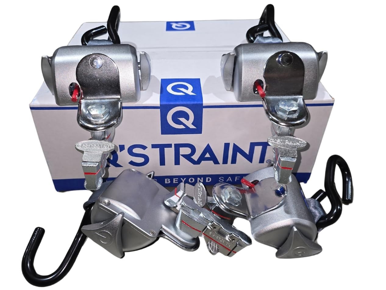 Q-8101-L Q'Straint QRT Deluxe 4-Pack Fully Automatic Wheelchair Tie-Down L-Track