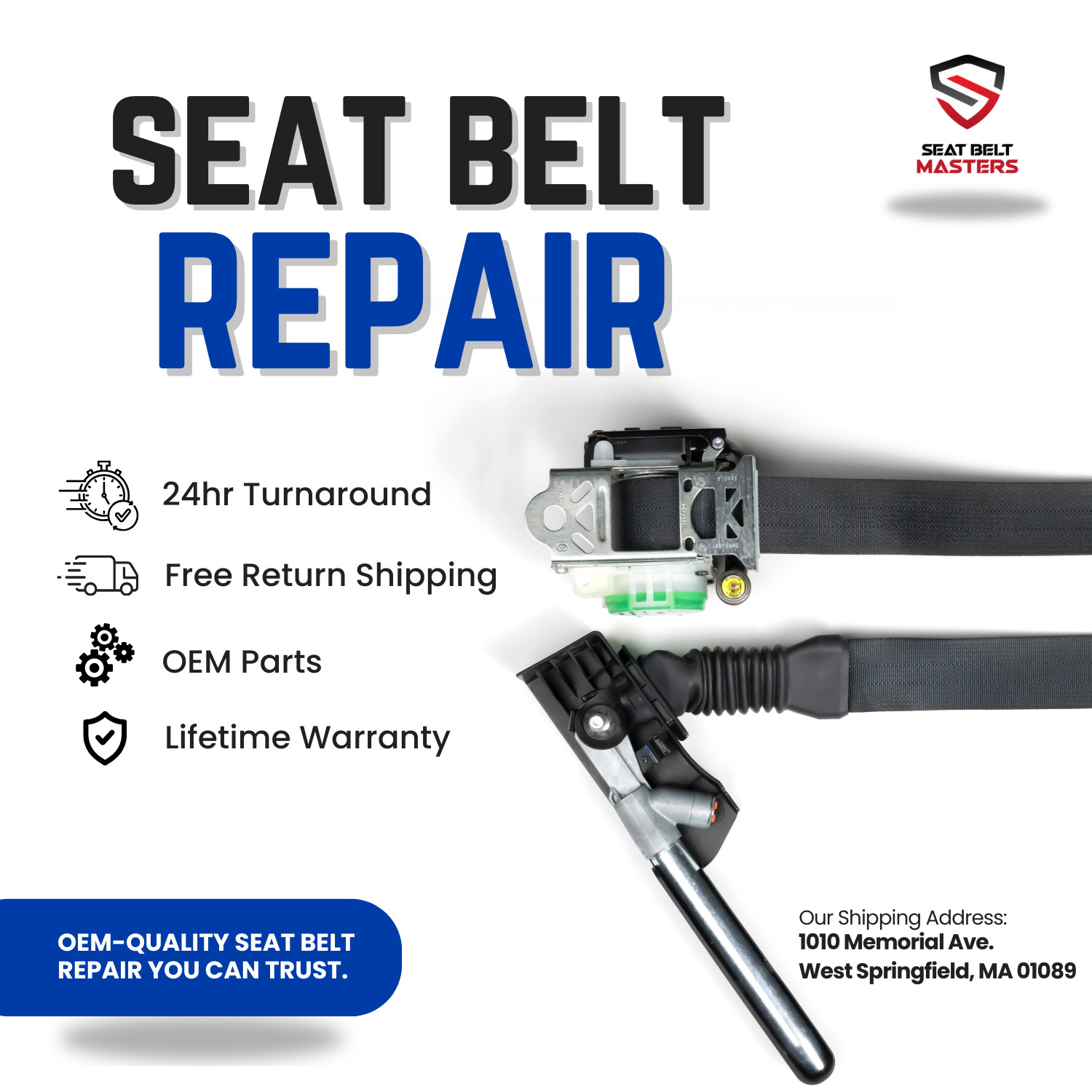 SEAT BELT REPAIR SERVICE AFTER ACCIDENT FOR ALL MAKES AND MODELS DUAL STAGE