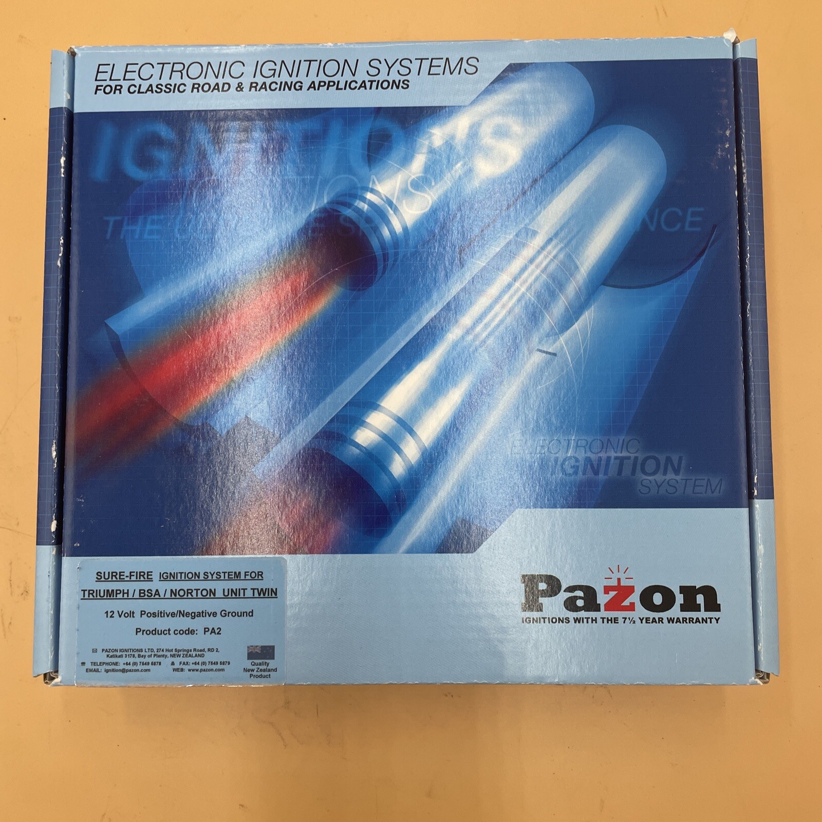 PAZON ELECTRONIC IGNITION PA2 12 VOLT BSA TRIUMPH NORTON UNIT TWIN 500 650 750 