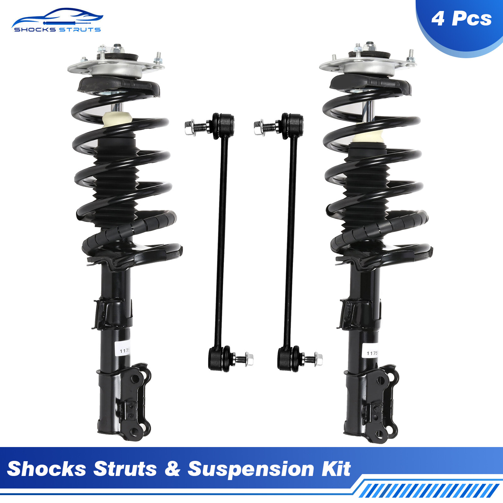 4 Pcs For 2003-2014 Volvo XC90 Quick Front Complete Struts Sway Bars Kit