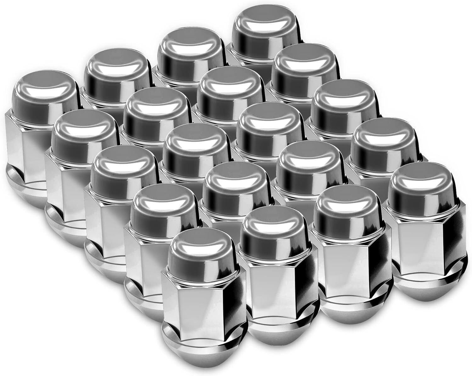 20pcs 14x1.5 Chrome Bulge Acorn Lug Nuts for Charger Challenger Magnum 300 20pcs 14x1.5 Chrome Bulge Acorn Lug Nuts for Charger Challenger Magnum 300