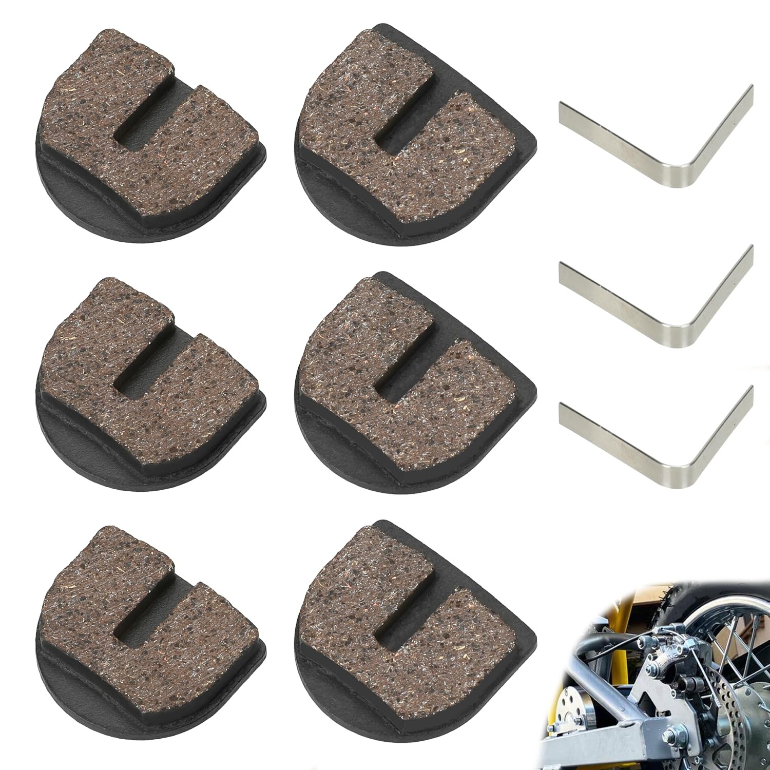SHIQINHA MX650 Brake Pads Replacement for Razor MX500 MX650 SX500 Dirt Bike E...