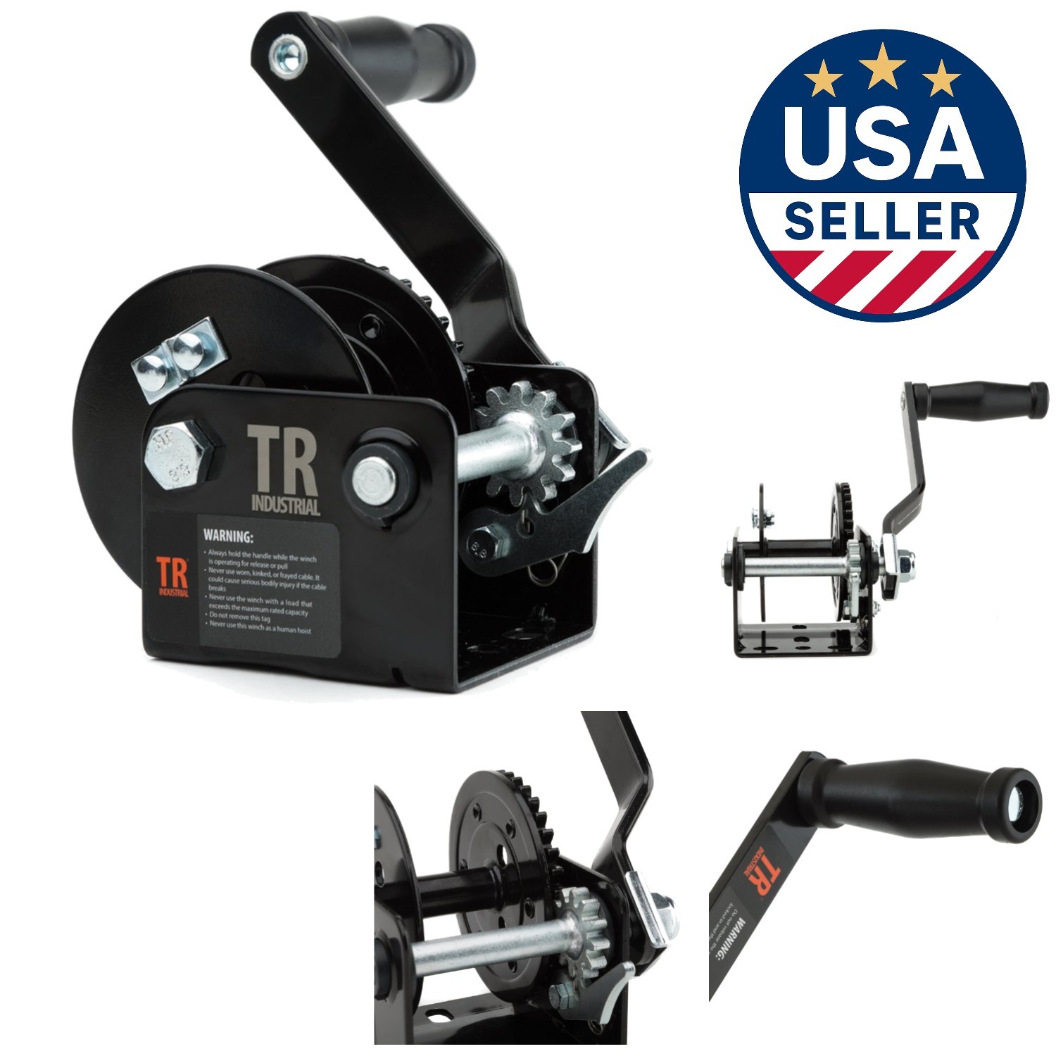 Versatile 600 lb Tow Winch for ATV & Boats -  Weather-Resistant Design