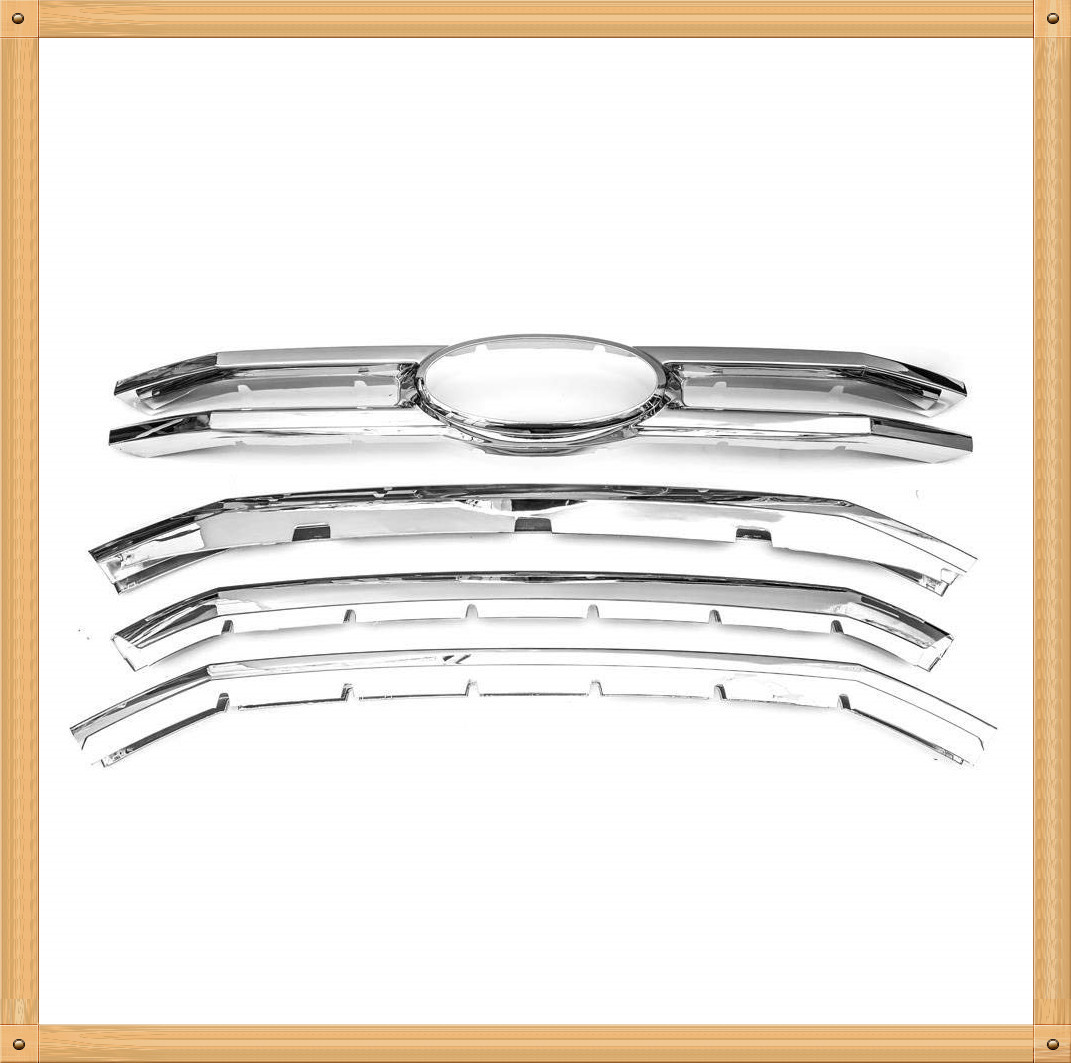 5pcs ABS-plastic Chrome Snap-On Grille Overlay For 2015-2017 F-150 XLT