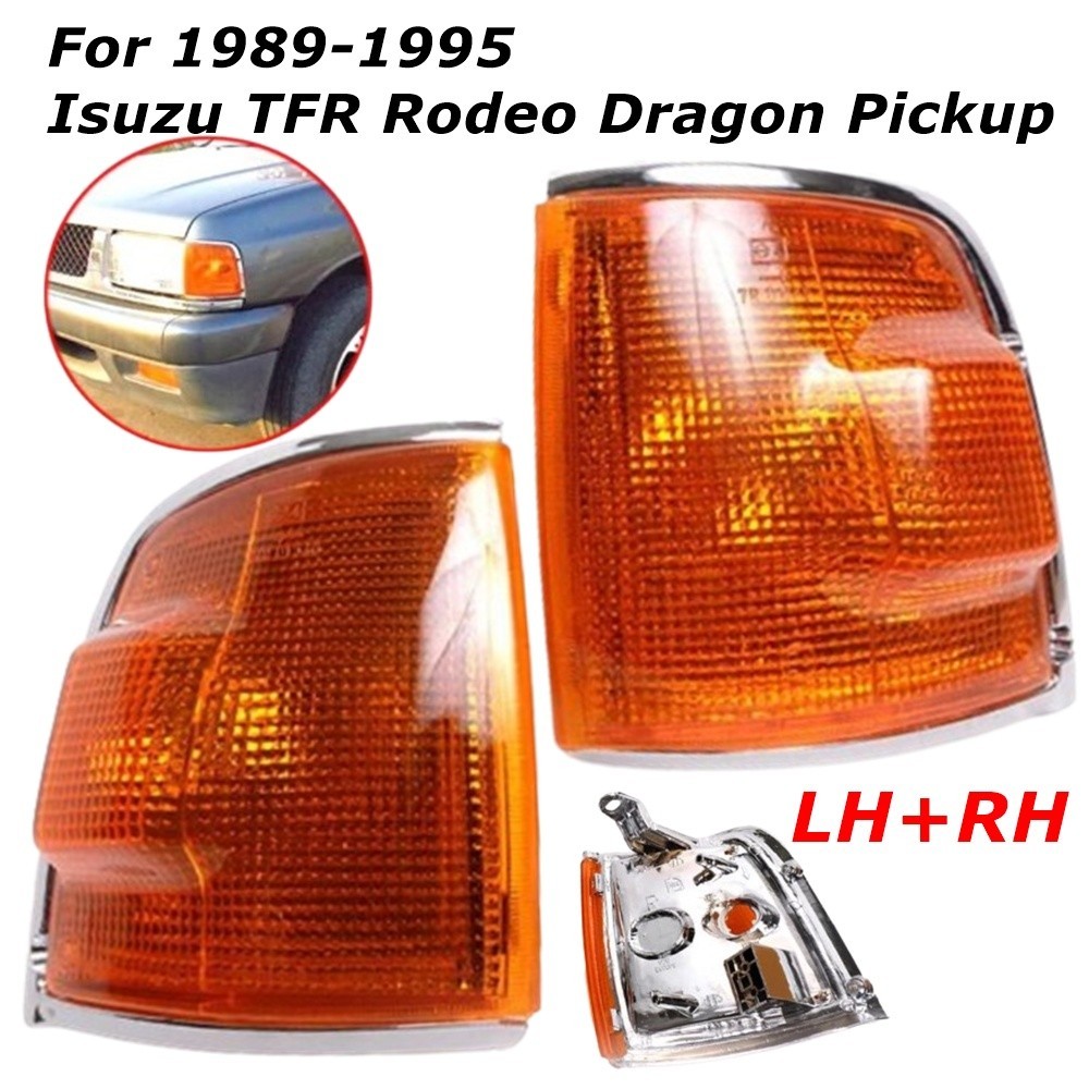 Pair Side Corner Front Lamp Light Orange For 1989-1995 Isuzu TFR Rodeo Dragon Pi