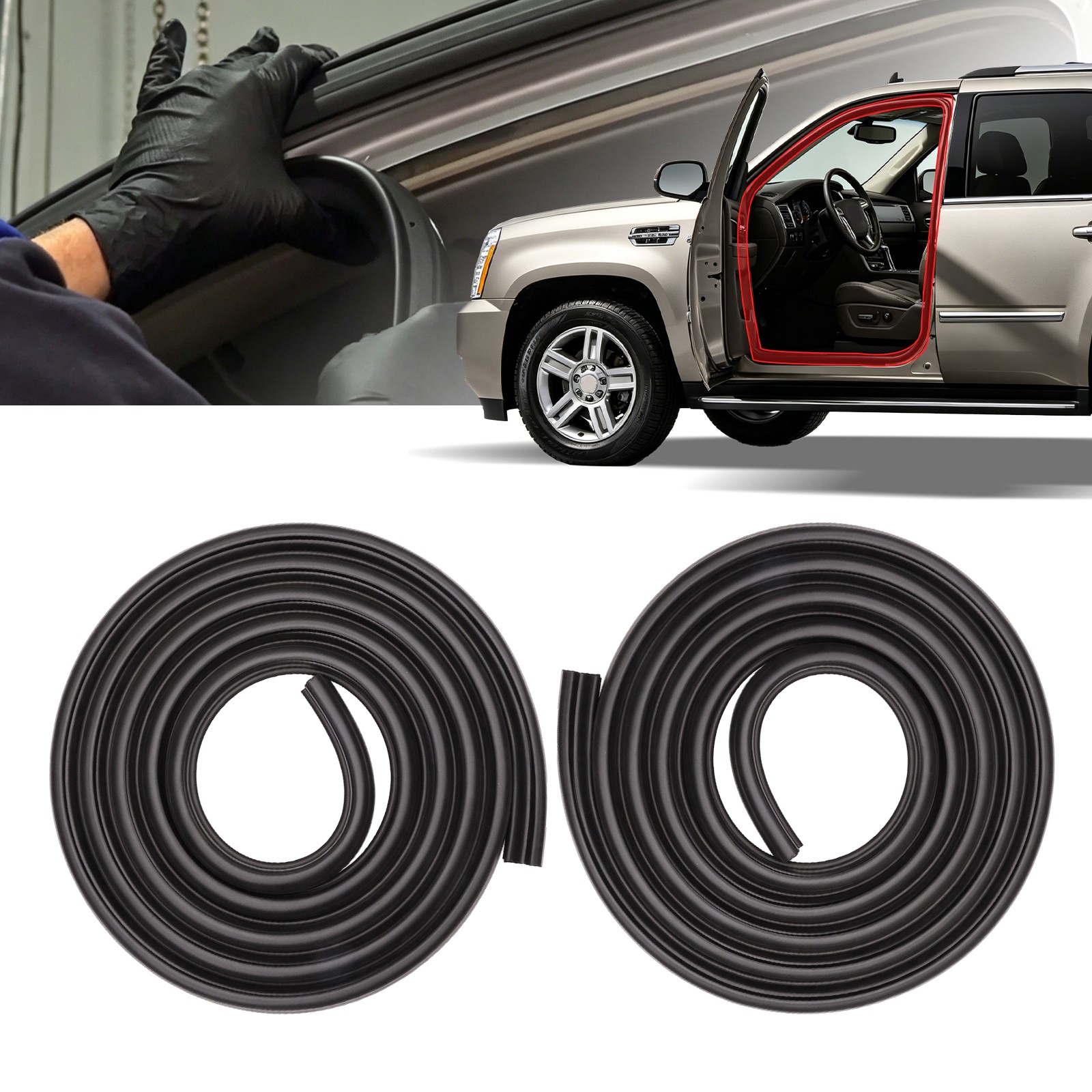 22766410 Right & Left Door Weatherstrip For GMC Chevrolet 2007-2014 22766409 NEW