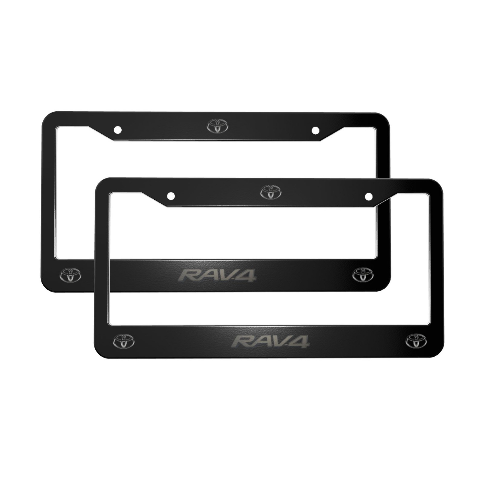 Toyota 2 Pack Stainless Steel Rust-Proof License Plate Frame Holder Black Toyota 2 Pack Stainless Steel Rust-Proof License Plate Frame Holder Black