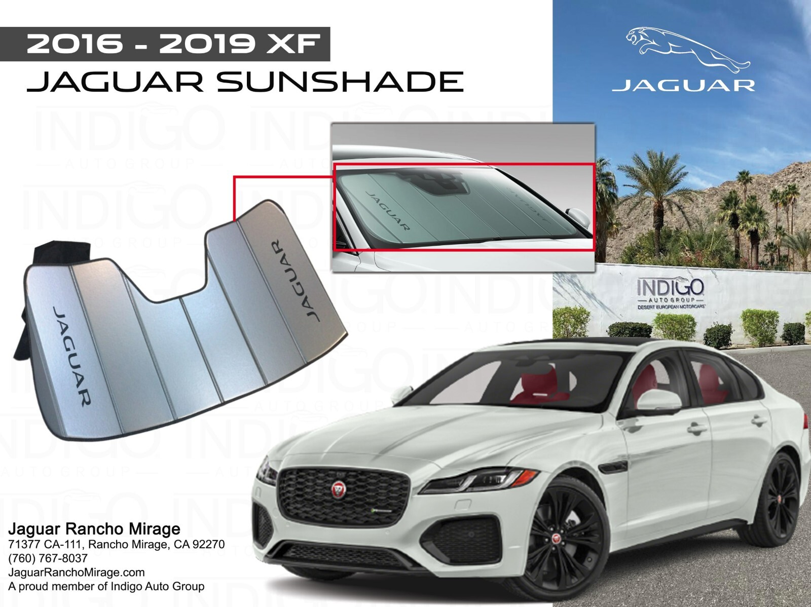 2016-2019 JAGUAR XF GENUINE FACTORY OEM SUNSHADE - XF-T2H7755