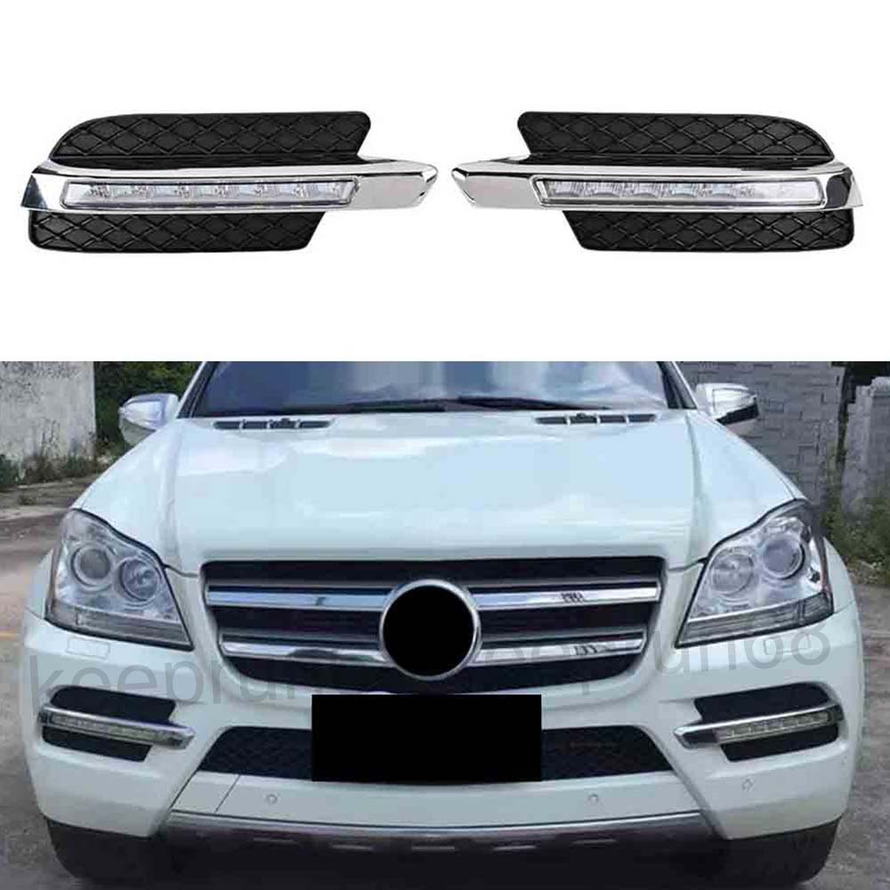 2X LED Daytime Running Lights Fog Lamp For Benz X164 GL350 GL450 GL500 2010-1012