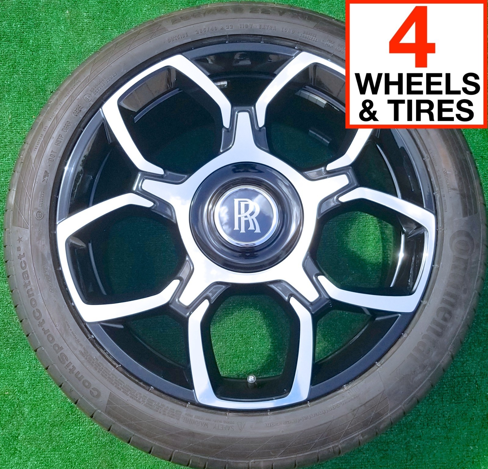 4 Factory Rolls Royce BLACK BADGE Wheels Tires Caps Cullinan Phantom Genuine OEM