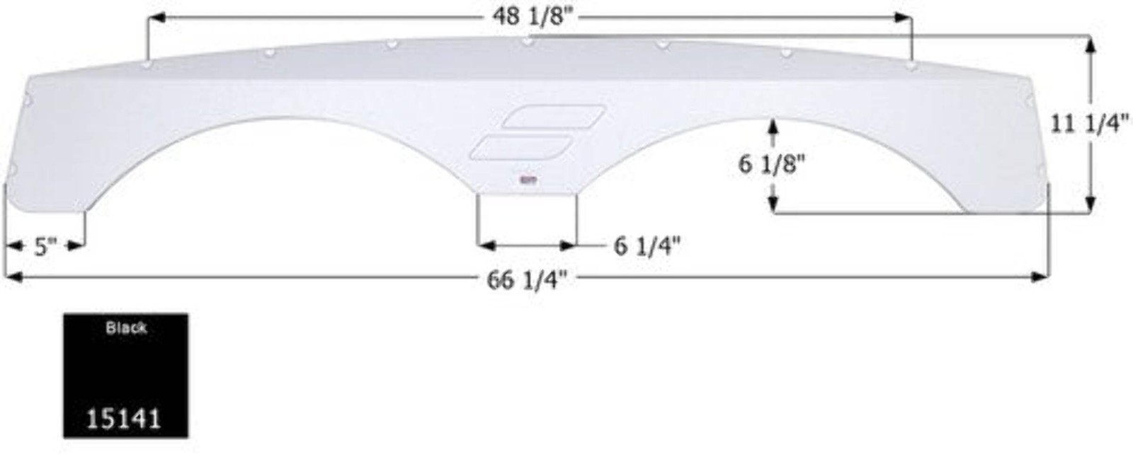 Icon 15141 Tandem Axle FENDER SKIRTS RV