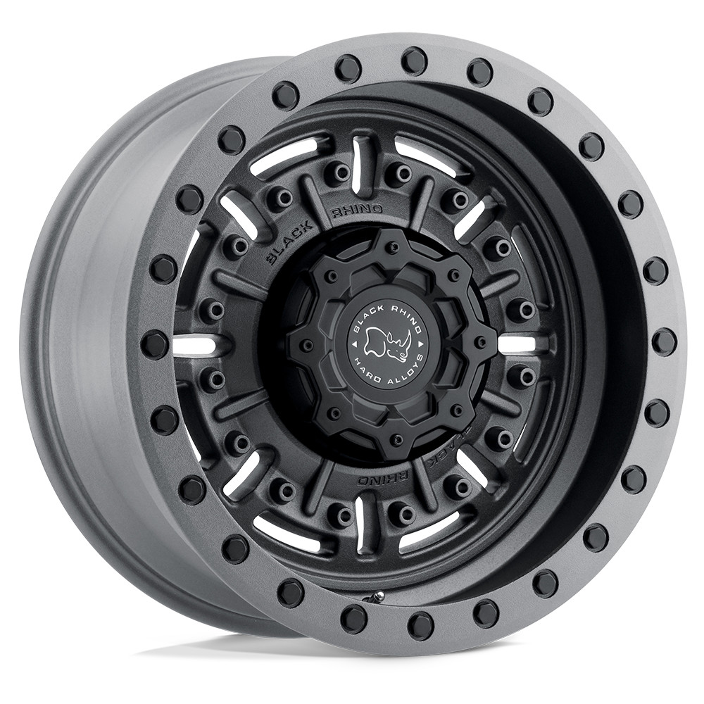 17x8.5 Black Rhino Abrams Textured Matte Gunmetal Wheel 6x4.5 (0mm)