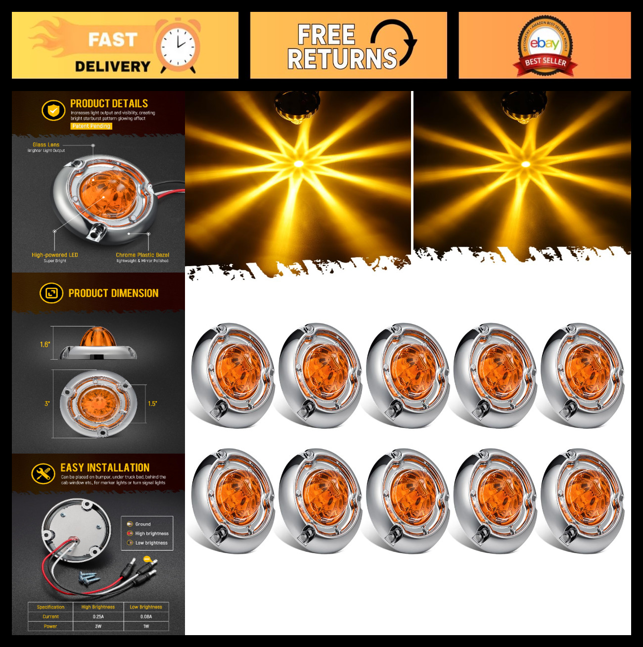 10Pcs 1.5