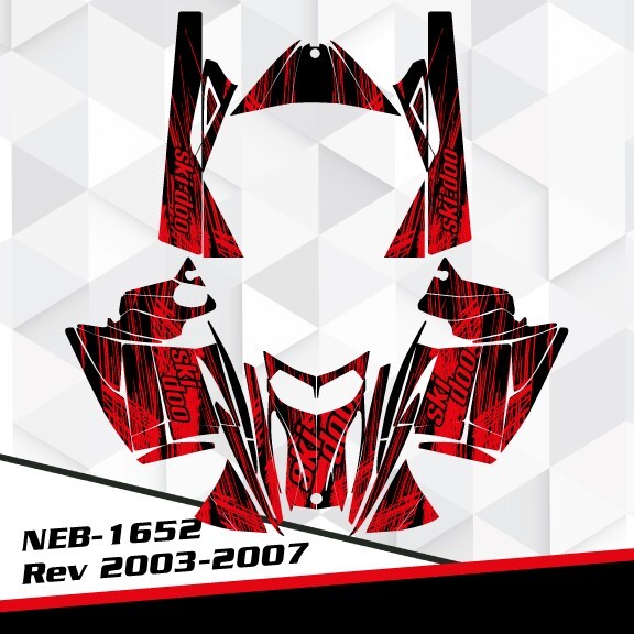 WRAP DECALS KIT FOR SKI-DOO  REV MXZ SUMMIT GTX GSX EXPEDITION 03-07 NEB-1652