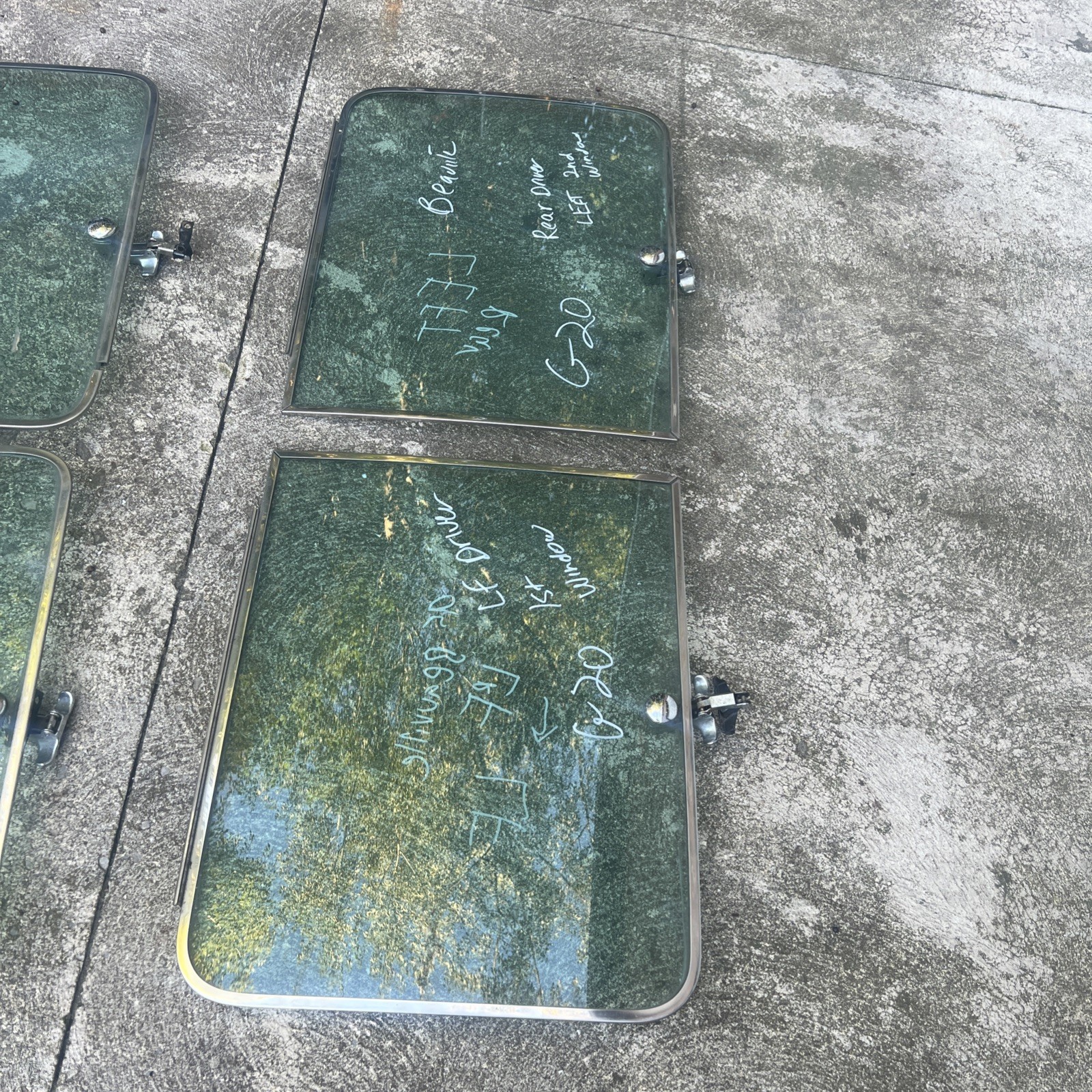 71-95 Chevrolet G-Series Van Driver Side Pop Out Windows OEM CHROME Beauville 