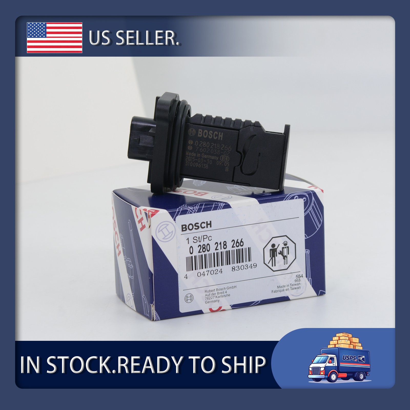 Bosch 0280218266 MAF Mass Air Flow Sensor for 12-20 F82 F80 F30 F32 F06 F10 F13