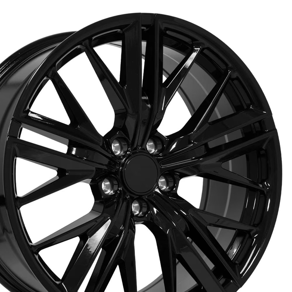 Single(1) OE Wheels CV25 20x8.5 Gloss Black Rim 5X120 +25ET