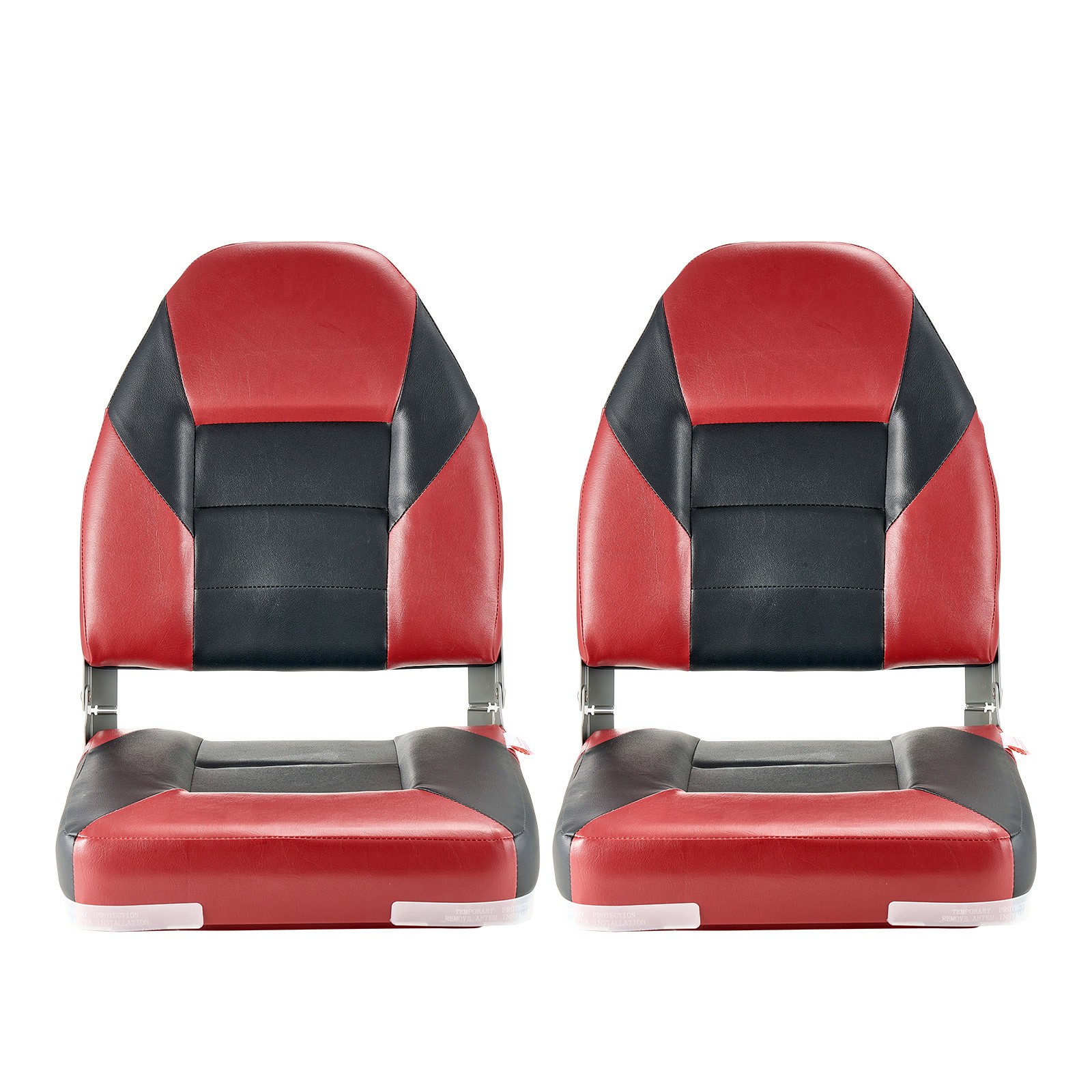 2-Pack Boat Seats High Back Folding Fishing Boat Seat Sponge Padding Chair