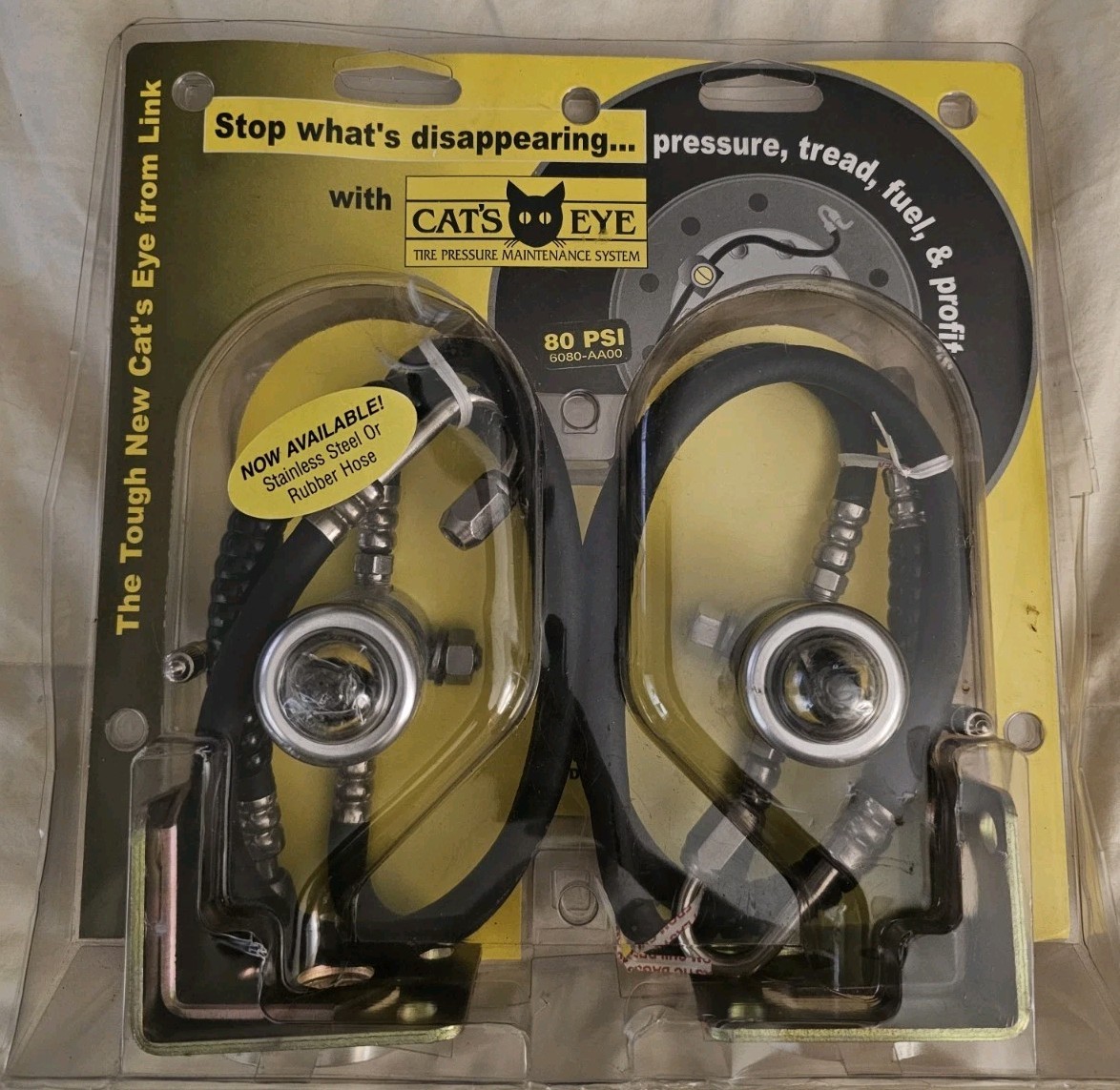 Link Cat’s Eye Tire Pressure Maintenance System Dual Kit 80 PSI NOS Sealed