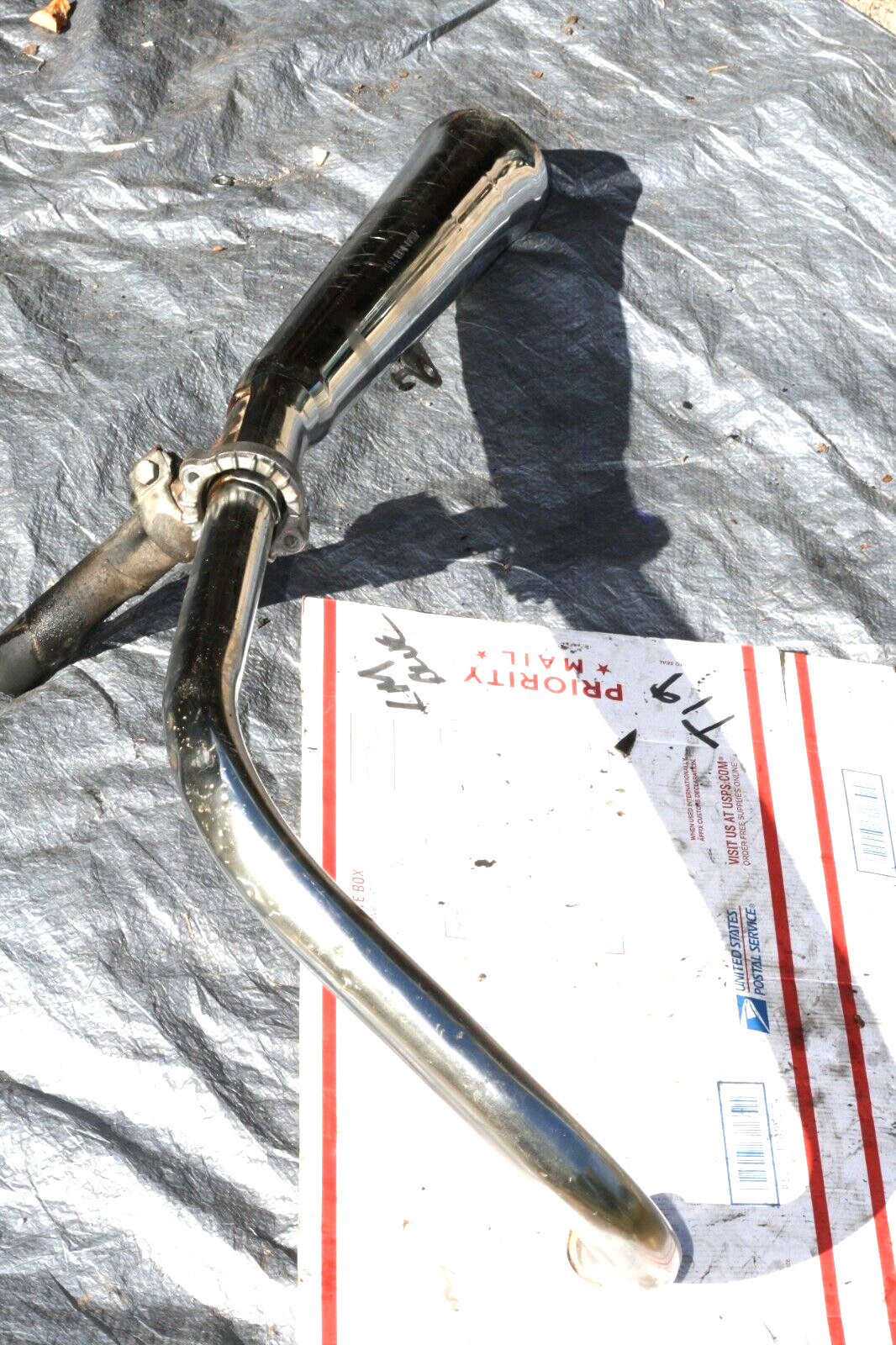 1980-81 KAWASAKI KZ440 LTD OEM  RH MUFFLER (SEE BELOW) ORIGINAL 