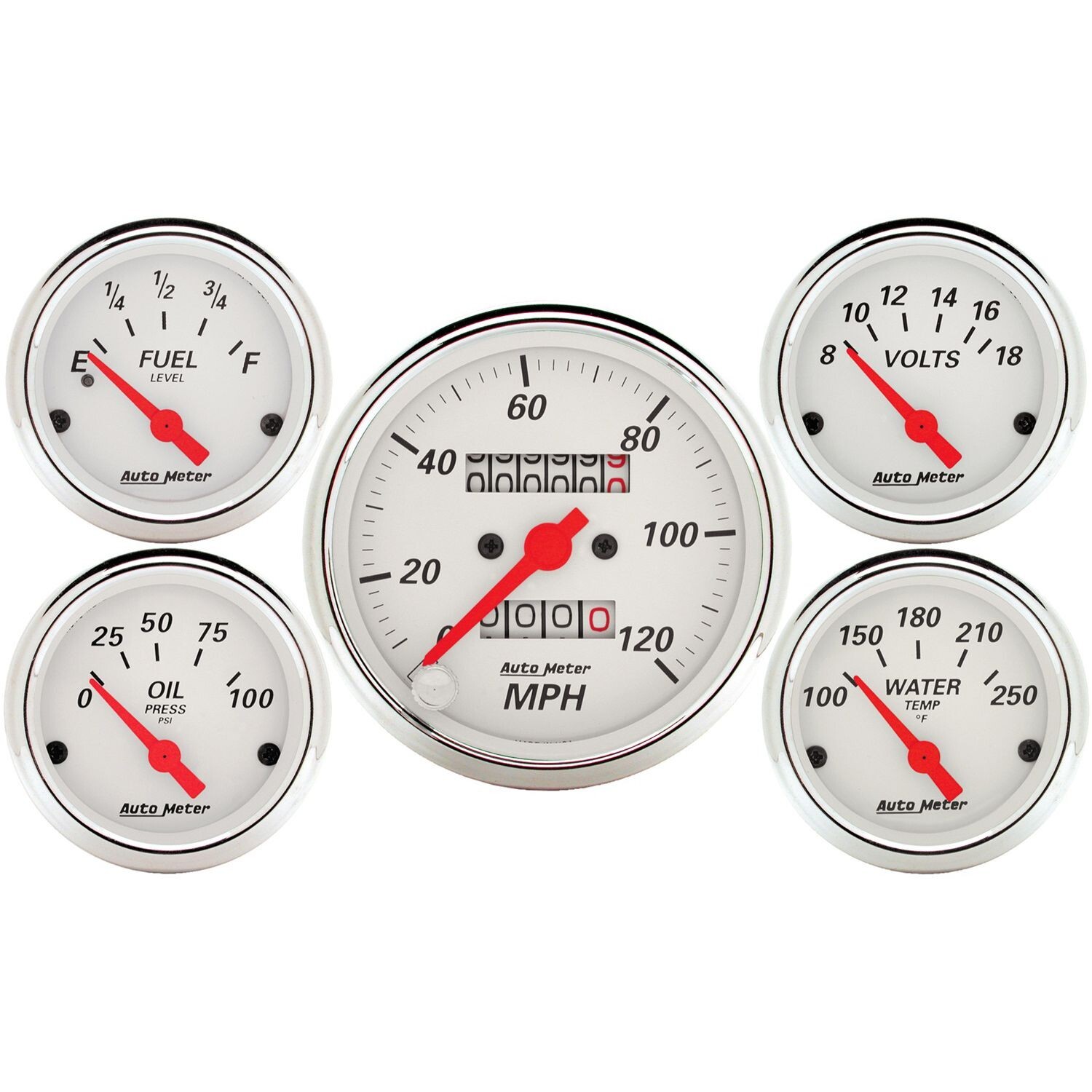 AutoMeter 1300 Arctic White  Gauge Kit 3-3/8