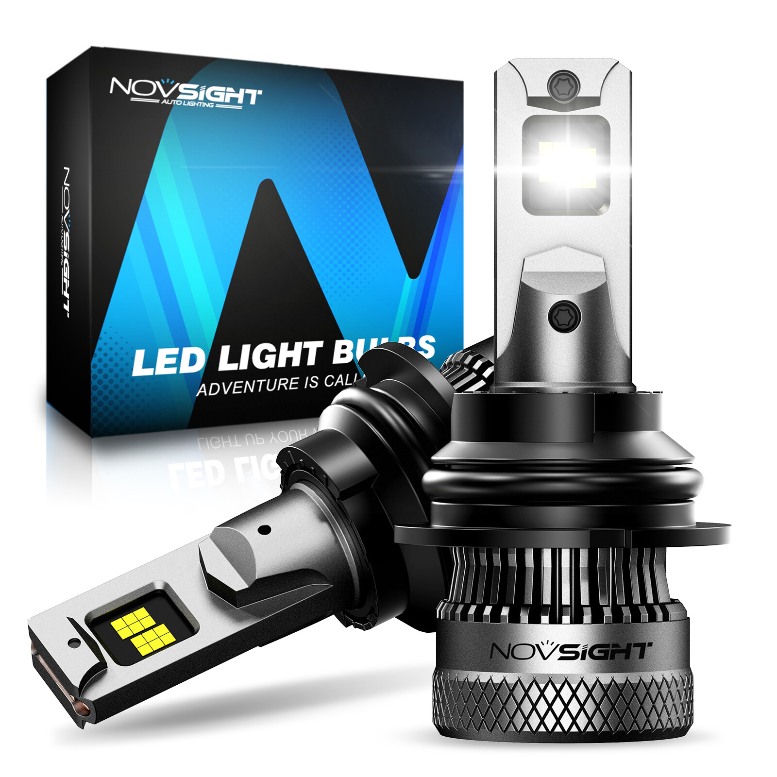 NOVSIGHT 9004 LED Headlight Bulbs Kit 200W 40000LM Conversion 6500K Bright Lamp
