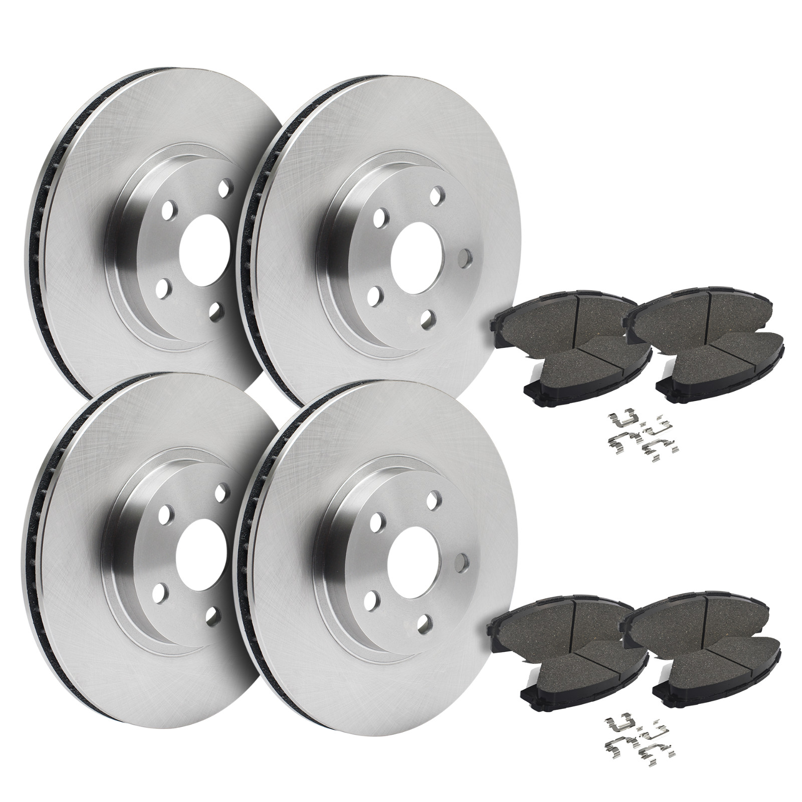 Front & Rear Brake Rotors + Ceramic Pads for 2013-2015 Honda Civic Acura ILX