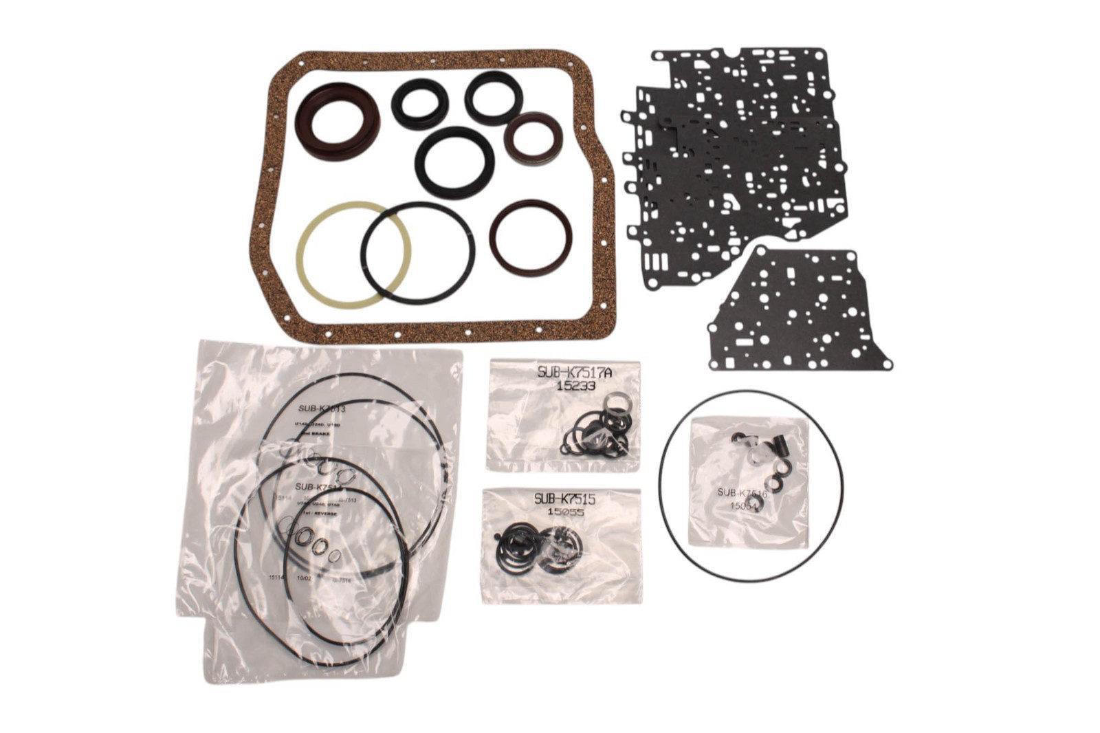 K75900KX - U150E U151E U151F, TRANSMISSION REBUILD KIT, NO PISTONS, 2002-2009