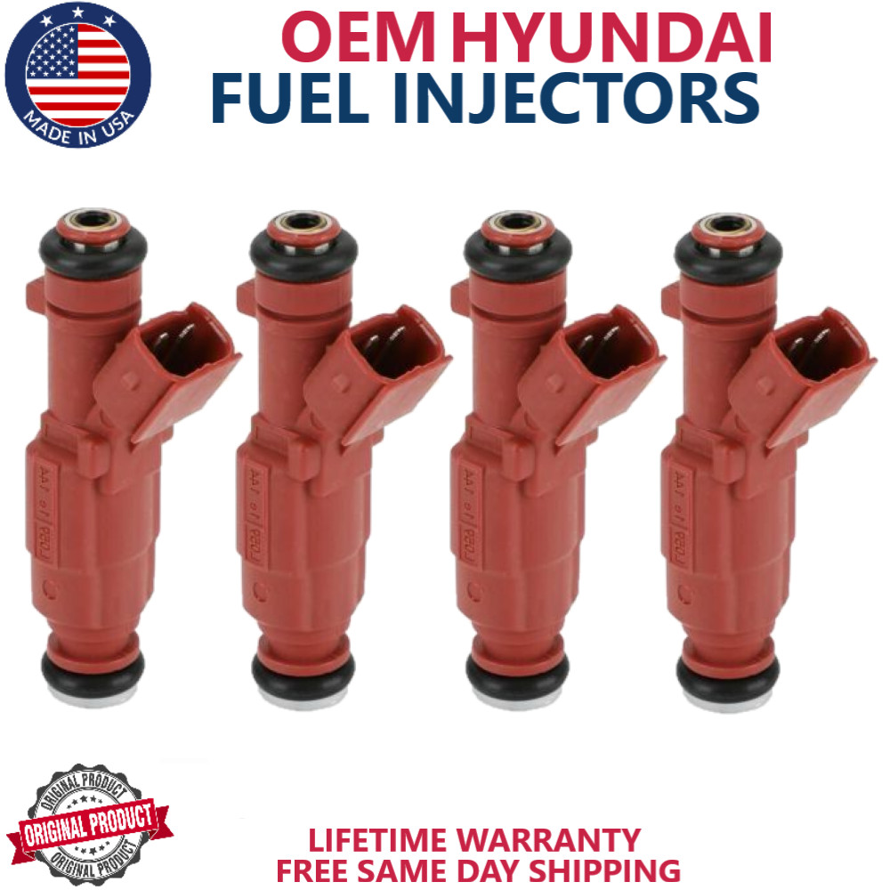 NEW x4 OEM HYUNDAI Fuel Injectors For 2013 Hyundai Elantra Coupe 2.0L I4