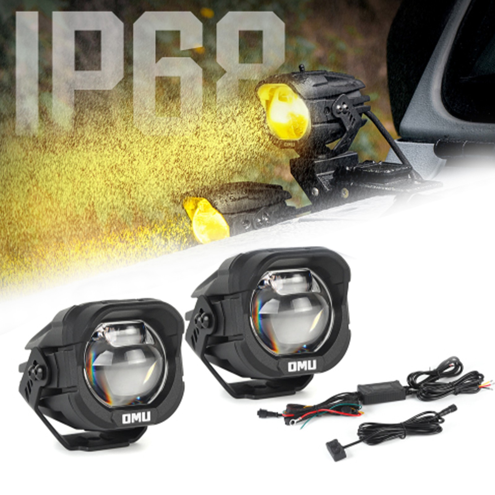 LED A-Pillar Ditch Light Kit For Jeep Wrangler Gladiator Ford etc ATV Motorcycle LED A-Pillar Ditch Light Kit For Jeep Wrangler Gladiator Ford etc ATV Motorcycle