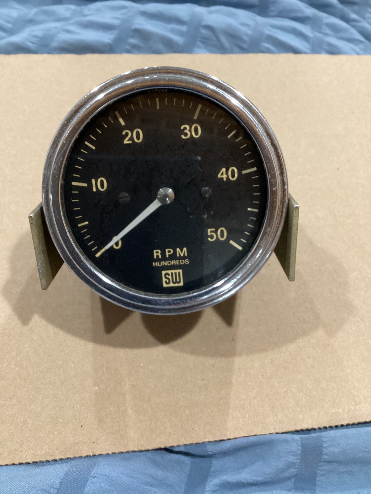  Vintage 1968 Stewart Warner 5000 RPM Mechanical Tachometer MADE IN USA 820328