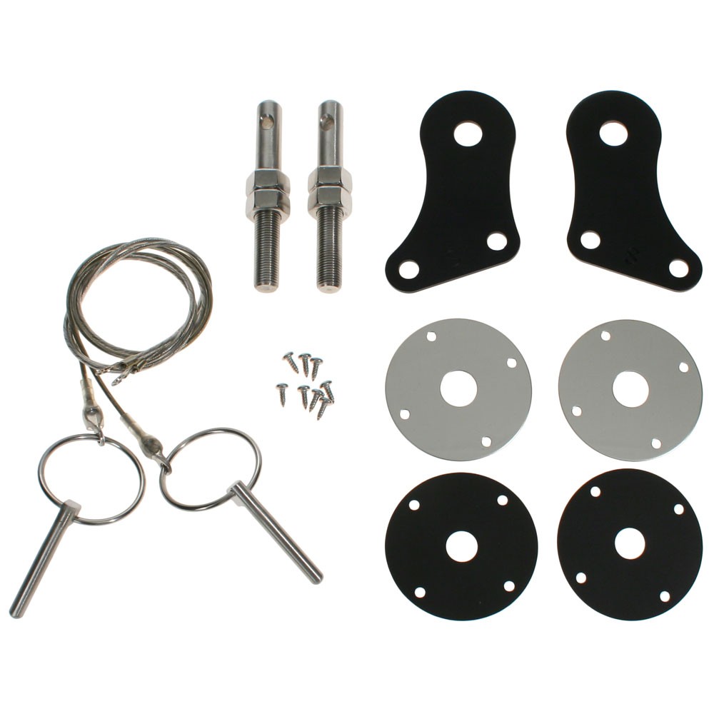 Drake Muscle Cars Hood Pin Kit Stainless Steel Mustang 2005-2009