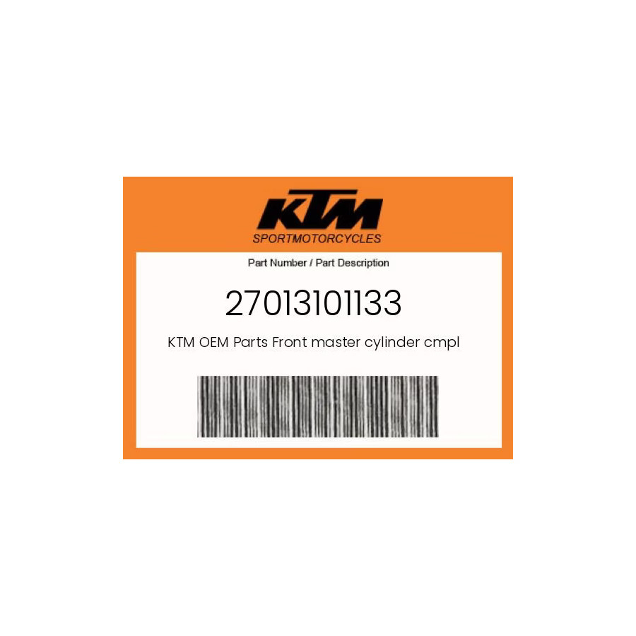 KTM Genuine Front Master Cylinder Cmpl. - 27013101133