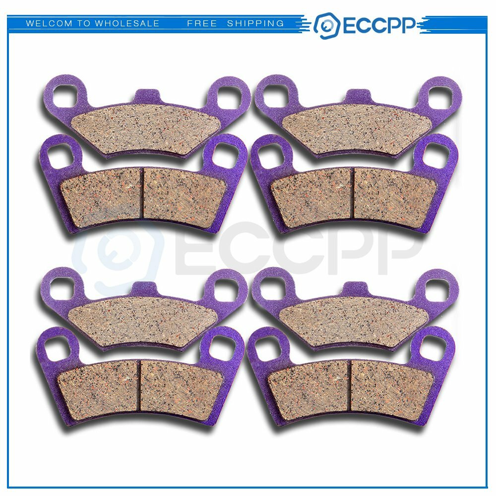 4 Pairs Brake Pads Front And Rear For Polaris EFI RZR 800 2008-2013 Carbon Fiber