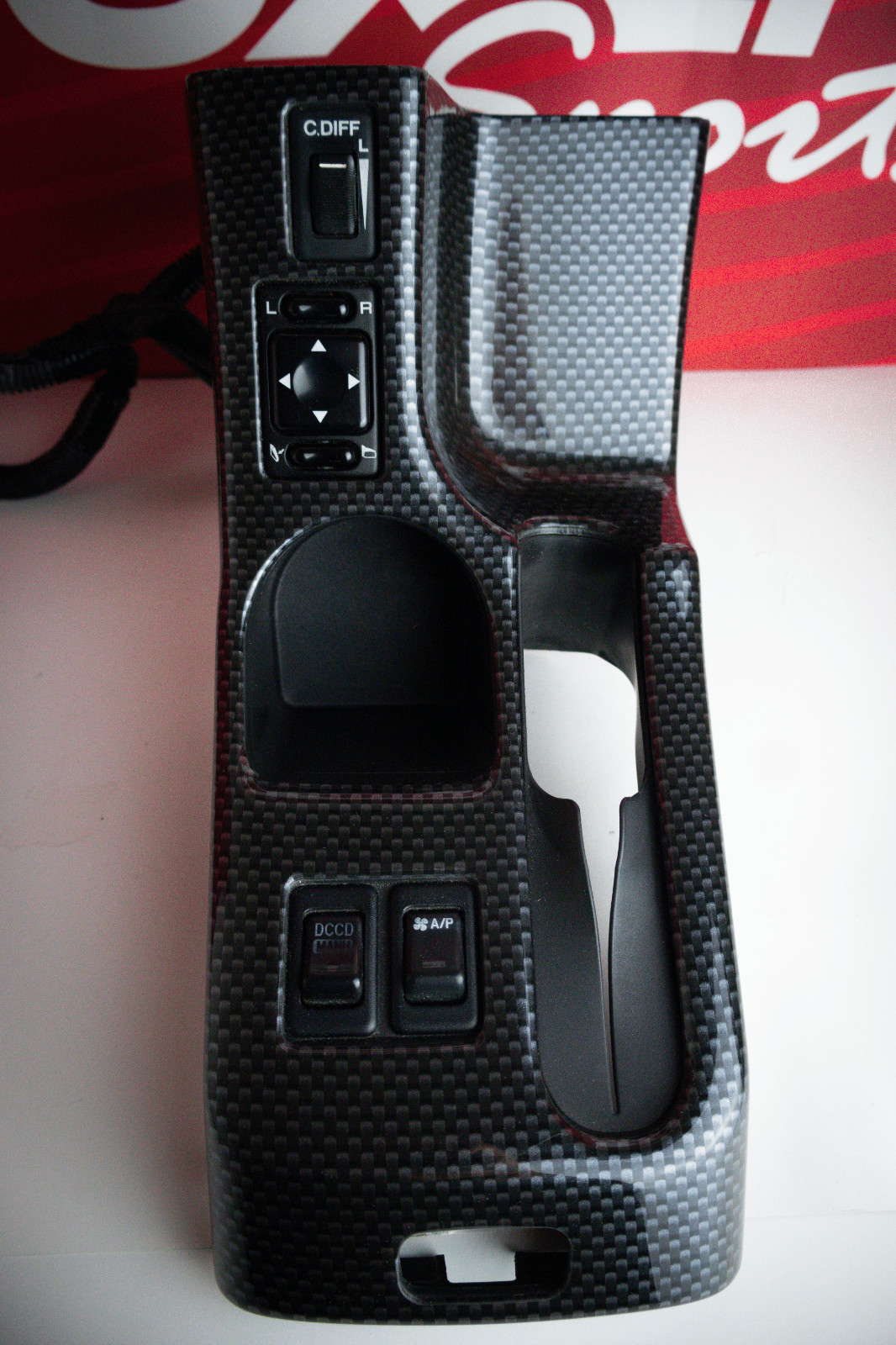 2004 Subaru STi Genuine Catalog Option Carbon Style Centre Console RARE