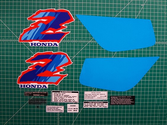 92' 1992 Z50R decals 13pc graphics stickers Monkey pit bike Z50 minibike Vintage