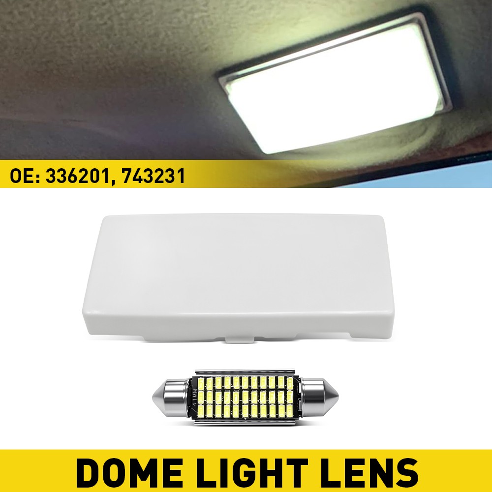 For 1974-82 Chevrolet Corvette Interior Dome Light Lens Cover White LED Bulb Kit
